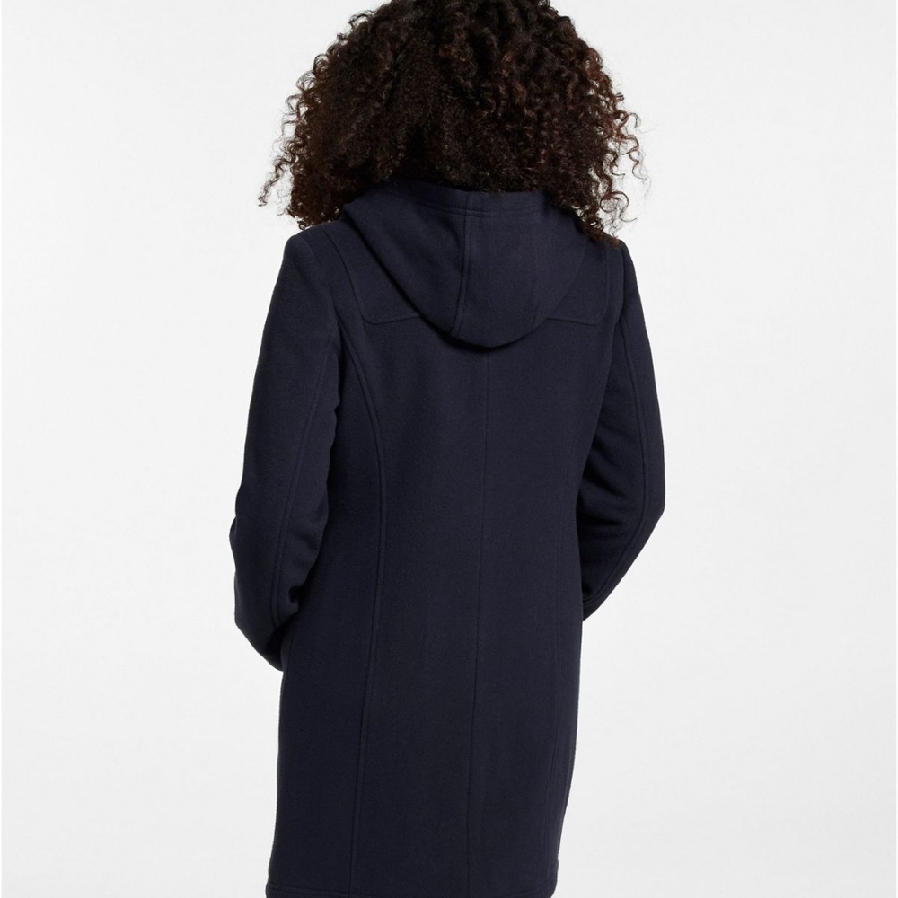 L.L. BEAN Lambswool Thinsulate Navy Duffel Toggle Coat Size 14 Petite - Picture 2 of 12